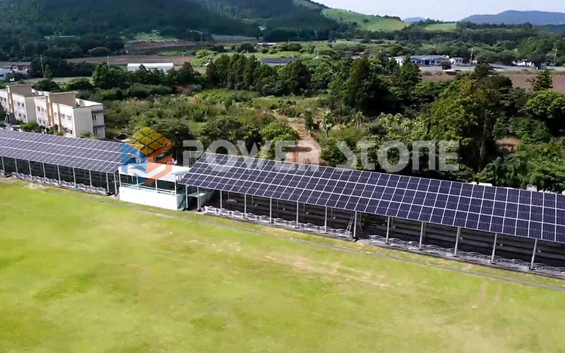 Montage solaire au sol （Canopy） Project-153kwp en Corée