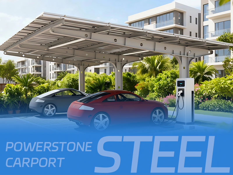 Power Stone New All-Carbon Steel Solar Carport